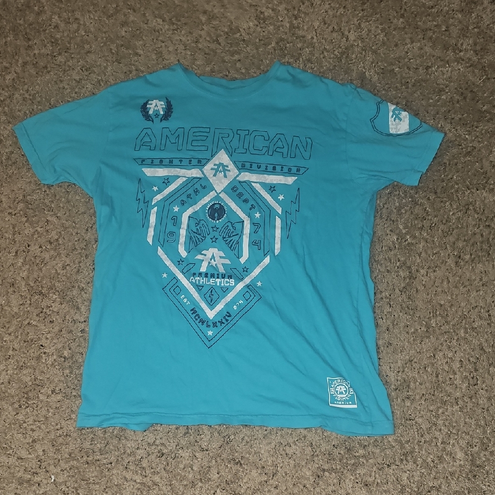 American Fighter Teal Graphic Tee